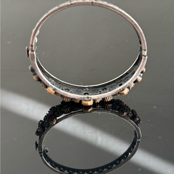 STUNNINGl ARABIC NECKLACE 925 STERLING RUBY EMERALD BRACELET - Picture 2 of 6